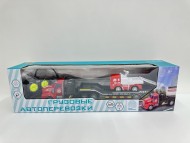 Машинка-автовоз на пульте р/у, в комплекте 1 маленькая машинка, световые эффекты, USB зарядное устро Машинка-автовоз на пульте р/у, в комплекте 1 маленькая машинка, световые эффекты, USB зарядное устро